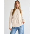 thumbnail image 4 of Women's Oversized Knit Neck Sweater, 4 of 9