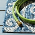 thumbnail image 4 of SAFAVIEH Courtyard Caylee Botanical Indoor/Outdoor Area Rug, Navy/Grey, 6'7" x 6'7" Square, 4 of 6