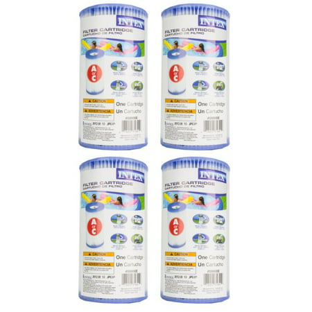 Intex Type A Easy Set Above Ground Pool Replacement Filter Cartridge (4