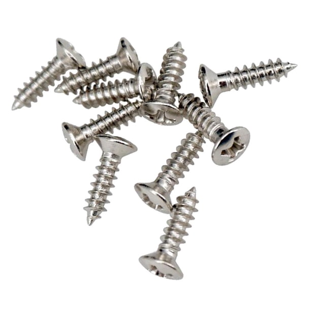 Juego de 50 piezas de Tornillos de Montaje Yuyangstore para reparación de bajo de Guitarra eléctrica 12m