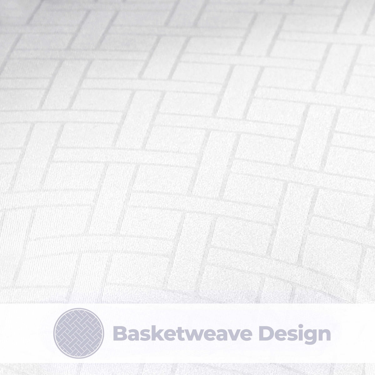 Superior Basketweave Plush Down Alternative Comforter, Twin XL, White