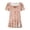 Pink, variant on Njagoc3 Women鈥檚 Short Sleeve Ethnic Miao Vintage Print Loose Longline V-Neck Square Neck Button-Front Slit Hem T-Shirt