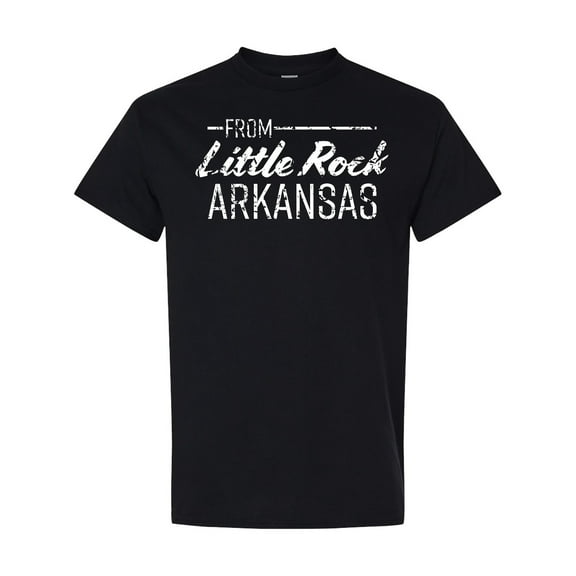 Inktastic From Little Rock Arkansas in White Distressed Text T-Shirt