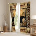 thumbnail image 3 of jejeloiu Woodland Animal Bear Curtains Pack of 2 (42x84 Each),Rustic Western Aztec Curtains Blackout,Bohemian Exotic Style Bedroom Curtains For Boys Teens,Luxury Bedroom Decor, 3 of 6