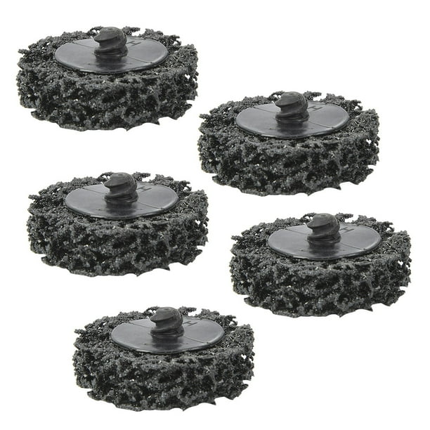 Disco de tira de polietileno de 50 mm y 2 pulgadas, 5 unidades, para desbastar, eliminar óxido y pintura (negro)