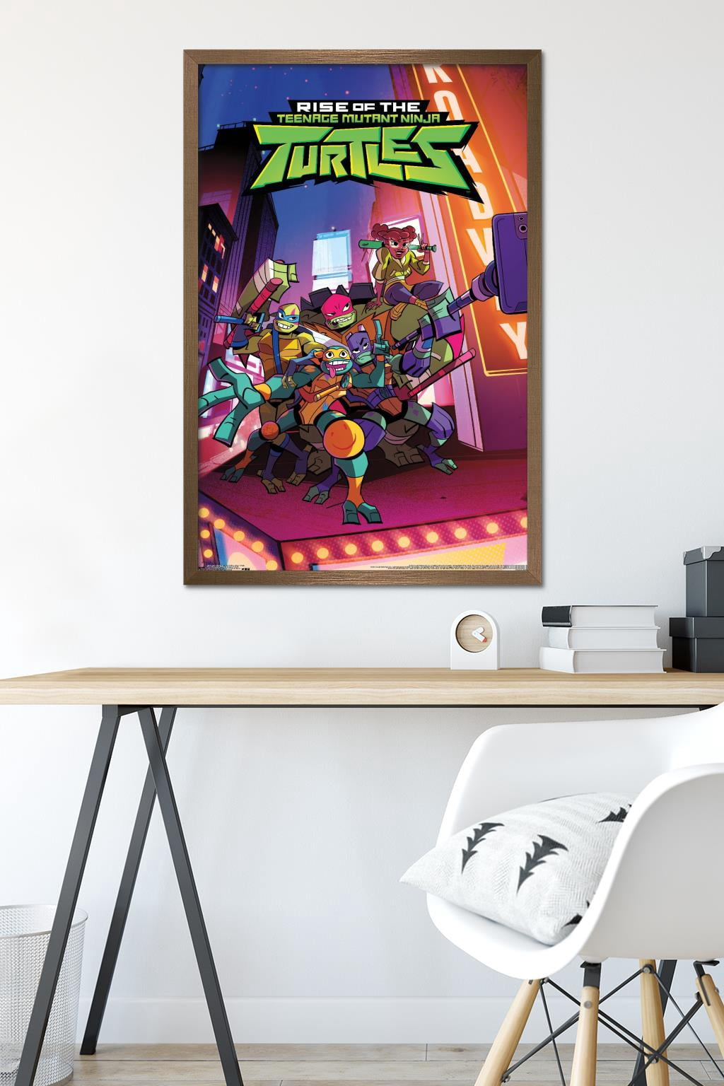 Nickelodeon Rise of The Teenage Mutant Ninja Turtles - Group Wall Poster, 22.375" x 34", Framed