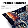 thumbnail image 2 of Cat Covers Set of 2 - Available in 16x16, 18x18, 20x20 Inches with Unique Patterns - for Home Decor, Throw Pillow Inserts, Pillow Inserts, Bed Pillow - Ideal for All Occasions!, 2 of 6