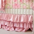 thumbnail image 3 of CATPAN Mini Crib Bed Skirt : 18" Drop Ruffles Crib Skirt Girl,3-Layer Crib Skirt for Nursery Decor,Mini Crib Skirt Easy to Change and Clean,Soft and Comfortable,28" W,52" L(Pink), 3 of 7