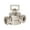 Nickel Plated, variant on B&P Lamp® Solid Brass Friction Swivel and Key Style Pin, Tapped 1/8IP by 1/4IP Ends, Nickel Plated