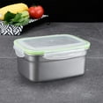 thumbnail image 1 of Limited Time Deal Iumwxz 304 Stainless Steel Refrigerator Sealed Box with Lid Organizer Rectangular Bento Box Lunch Box up to 90% off Weekly flyer Home Decor, 1 of 8