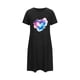 thumbnail image 5 of Camisón corto de talla grande para mujer, camisón de manga corta con estampado de pecho a la moda, camisón para mujer, 5 of 7