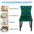 thumbnail image 3 of Aukfa High-End Upholstered Dining Chairs Set of 2, Modern Tufted Solid Wood Side Chair with Nailhead Trim - Green, 3 of 8