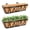 2-24in, variant on 4 16inch Metal Railing Window Box Planter with Coco Liner