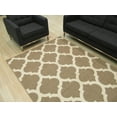 thumbnail image 5 of Handmade Wool Brown Contemporary Trellis Flatweave Revesible Moroccan Rug, 5 of 5