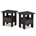 Furinno 2 Petite End Table Bedroom Night Stand Set of Two, Multiple
