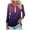 Purple Half Zip Tops, variant on UTSJKR Womens Half Zip Tops Vacation Basic Loose Fit Flowy Pullover T Shirts 3/4 Length Sleeve Tunic Tops 2024 Fashion Gradient Color Crew Neck Blouses Pink XL