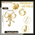 thumbnail image 2 of 4 Pack Gold Bow-Knot Hooks Brass Bow Wall Hooks, 2 of 5