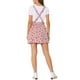 thumbnail image 3 of INSPIRE CHIC Vestido de tirantes ajustables para mujeres, lindo mini overall en color rosa con flores, 3 of 7