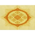 thumbnail image 1 of Ahgly Company Machine Washable Indoor Rectangle Transitional Yellow Area Rugs, 4' x 6', 1 of 7
