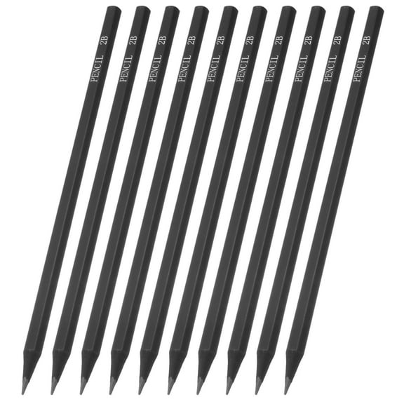 Masteelf 10-Piece Hexagonal Black Drawing Pencil Set for Artists and Students, Smooth Finish Ideal for Sketching and Art Projects