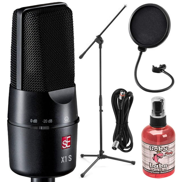 sE Electronics sE X1R Ribbon Microphone with Microphone Boom Stand & Deluxe Accessory Bundle