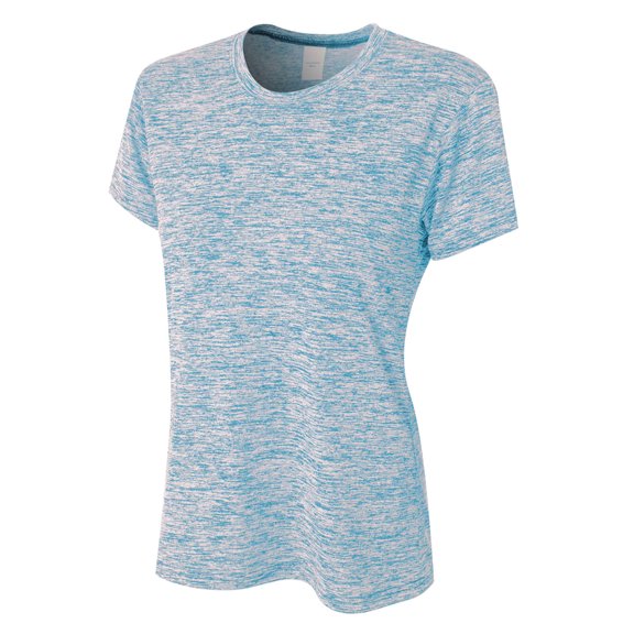 A4 Space Dye Tech Tee For Women in Lt Blue NW3296