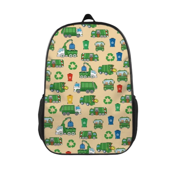 Garbagetruck Backpack 17 inch Cartoon Garbagetruck Backpack Large Capacity