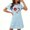Blue, variant on Blmnix Nightgowns for Women Soft Cotton Cotton Nightgowns Valentine Sleepshirts Chemise Green Short Short Sleeve Crew Neck Mumu Nightgown,XXL