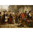 thumbnail image 2 of Edward Hughes 14x11 Gold Ornate Wood Frame and Double Matted Museum Art Print Titled - An English Artist Collecting Costumes in Brittany (1862), 2 of 4