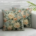 thumbnail image 3 of Leisuo Watercolor Rose Throw Pillow Cover Vintage Garden Plants Elegance Botanical Cozy Square Cushion Case for Men Women Boys Girls Room Home Decor, 3 of 5