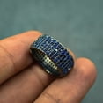 thumbnail image 3 of TAAPSEE JEWELS 3Ct Round Cut Blue CZ Wedding Band Ring Party 14k White Gold Finish, 3 of 5