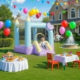 thumbnail image 2 of Qaba Inflatable Bounce House with Blower, Bouncy Castle with Slide, 2 of 9