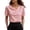 Pink, variant on Summer Top for Women Waffle Short Sleeve Shirts 2026 Casual Work Dressy Blouses