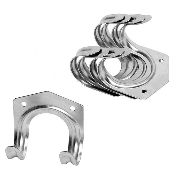 Wideskall Universal Galvanized Metal Utility Storage Hooks for Garden Tools Pack of 5