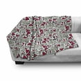 thumbnail image 3 of Love Soft Flannel Fleece Blanket, Graffiti Style Love Word with Hearts Couple Date Romantic Feelings Theme, Cozy Plush for Indoor and Outdoor Use, 50" x 70", Magenta Ivory Pale Green, by Ambesonne, 3 of 6