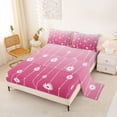 thumbnail image 2 of Erosebridal White Floral Daisy Bed Sheets 4pcs For Girls,Teens Adults Spiral Stripes Gradient Pink King Sheets, 2 of 5