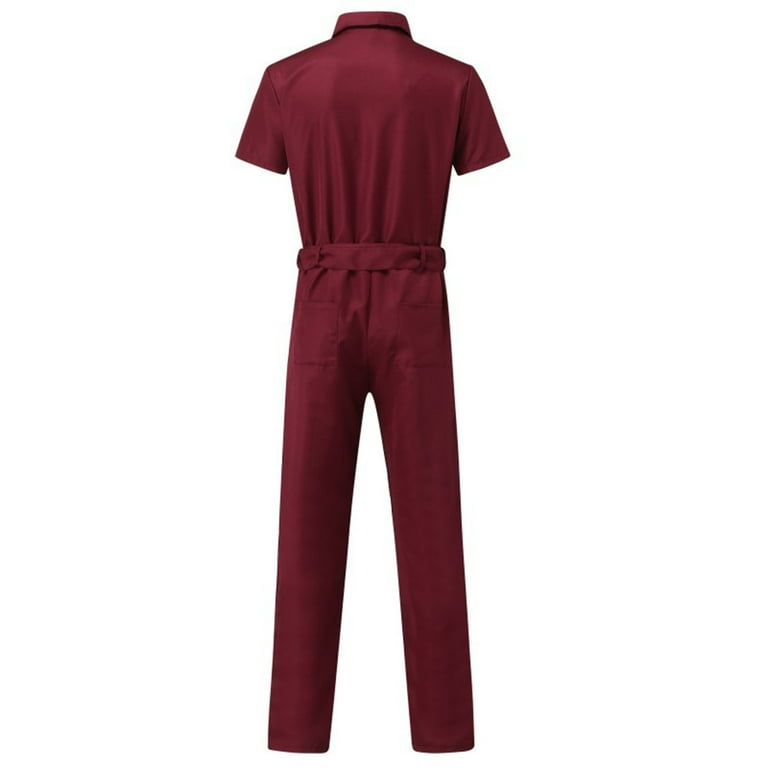 Stamzod Plus Size Coverall For Men Short Sleeve Stain