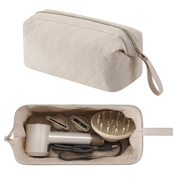 Large Quilted Hair Tools Travel Bag for Shark Flexstyle Carrying Case ,Waterproof Hair Styling Accessories Storage Case for Airwrap Hair Dryer, Curling Iron, Hair Tools,Hair Curler Accessories