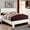 White, variant on Furniture of America Mellie Faux Leather Bed, Queen, Gray