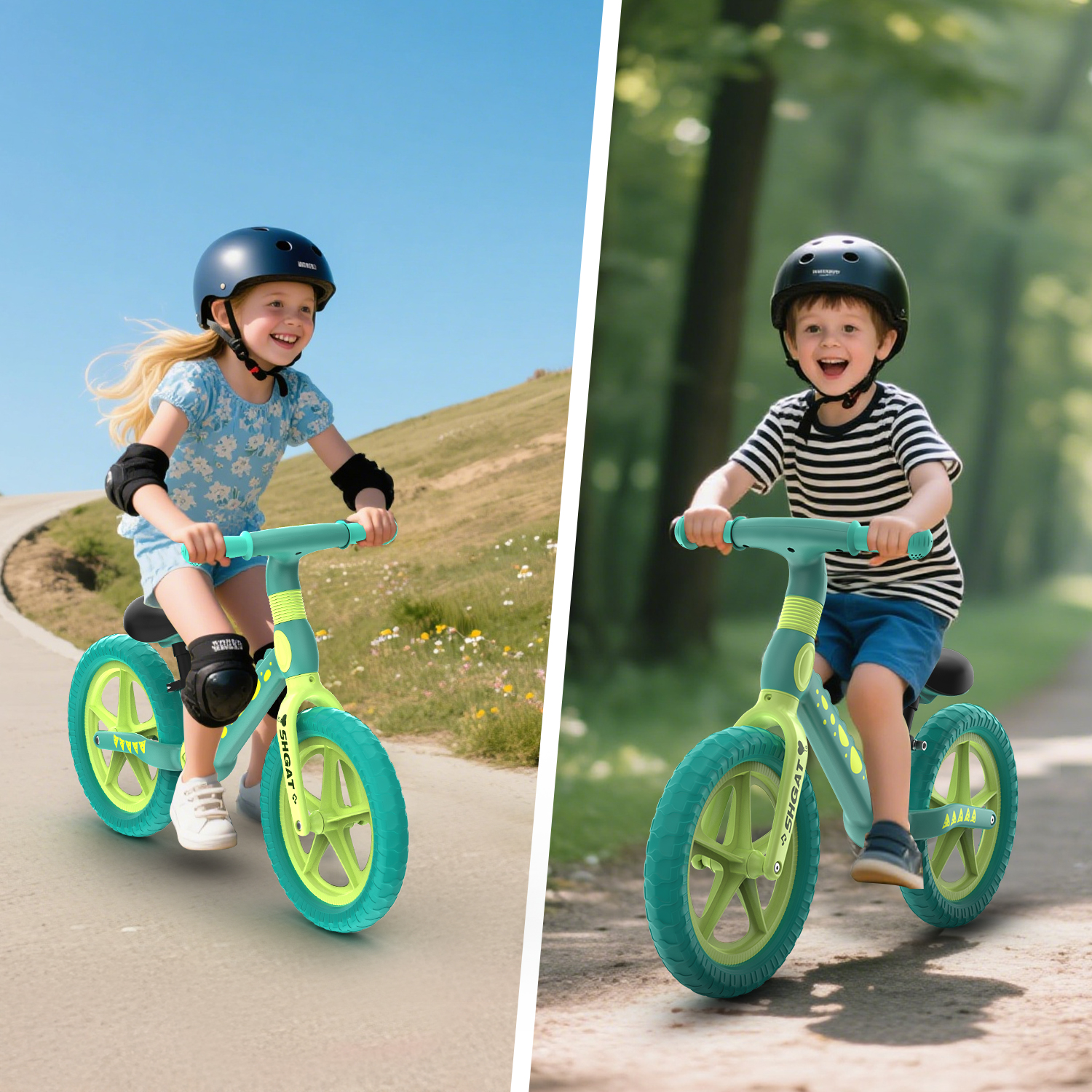 JoyStone 10-Inch Green Balance Bike for Toddlers 18+ Months photo 2