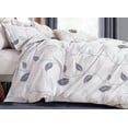 thumbnail image 3 of Swanson Beddings Elegant Leaves 5-Piece 100% Cotton Bedding Set: Duvet Cover, Two Pillowcases and Two Pillow Shams (King), 3 of 3