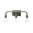 thumbnail image 5 of Robert Stevenson Lighting Benson - Exposed Bulb Metal 3-Light Vanity Light, Brushed Nickel, 5 of 5