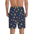 thumbnail image 4 of Lsque Mardi Gras Carnival Mens Sleep Pajama Shorts,Short Pajama Pants, Cotton Ultra-Soft Knit-X-Large, 4 of 9