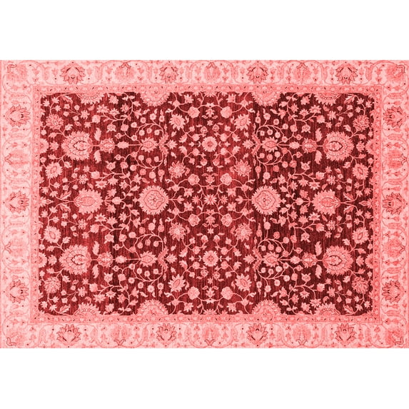 Ahgly Company Indoor Rectangle Oriental Red Traditional Area Rugs, 7' x 10'