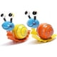 thumbnail image 1 of Decoración de jardín, bonito caracol de Metal, arte para patio, césped al aire libre, ornamento para Patio, decoraciones para valla para exteriores, juego de 2 (amarillo, naranja), 1 of 5