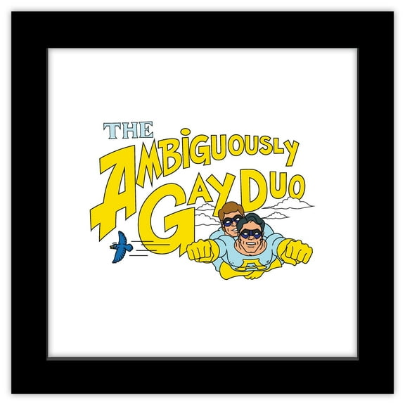 Gallery Pops Saturday Night Live - Ambiguously Gay Duo Logo Graphic Wall Art, Black Framed Version, 12" x 12"
