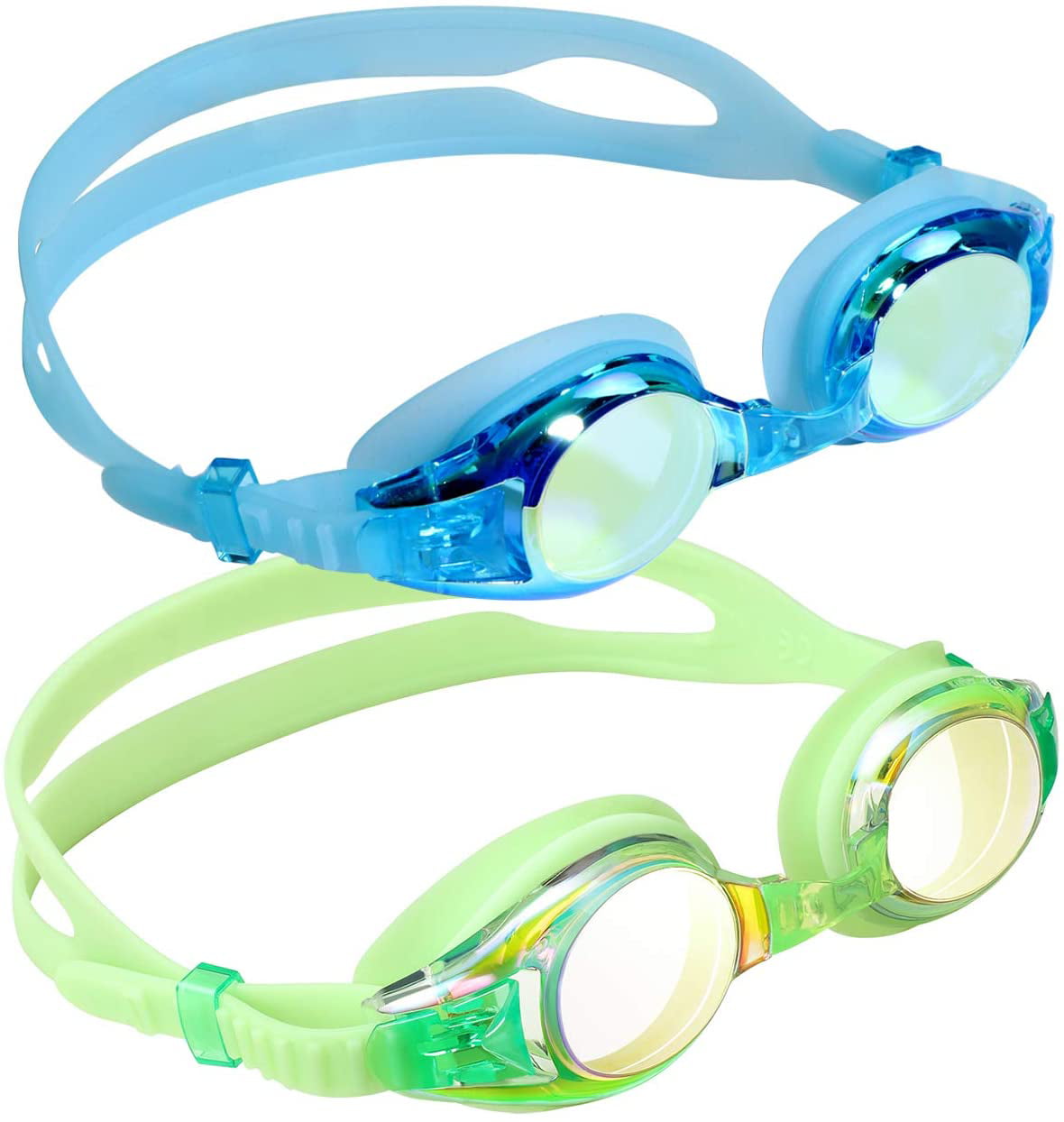 aegend 2 Pack Kids Goggles Swim Goggles for Kids Age 4-16 Little Boys and Girls 