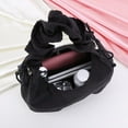 thumbnail image 2 of Canvas Armpit Bag with Drawstring Hobo Handbag Girls Underarm Bag (White), 2 of 10