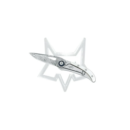 Fox Knives Trendy Damasco Frame lock 463DMOP Pocket Knife Damasteel & Mother-of-Pearl
