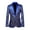 Blue, variant on Mens Blazer Jacket Autumn Winter Casual Slim Fit Suit Jacket Gold Floral Embroidery Sequins Business Lapel Two Button Stage Performance Blazer Leisure Mens Clothes